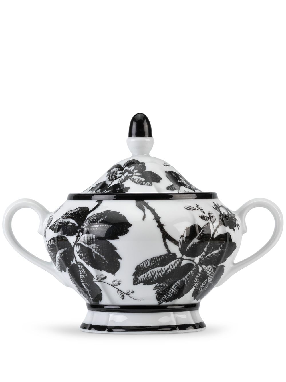 Gucci Herbarium floral-print sugar bowl - Black von Gucci