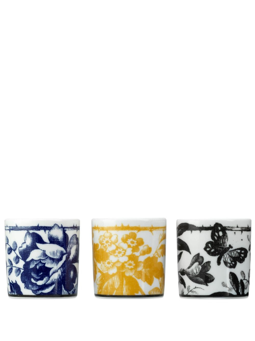 Gucci Herbarium-print porcelain candles (set of three) - Blue von Gucci