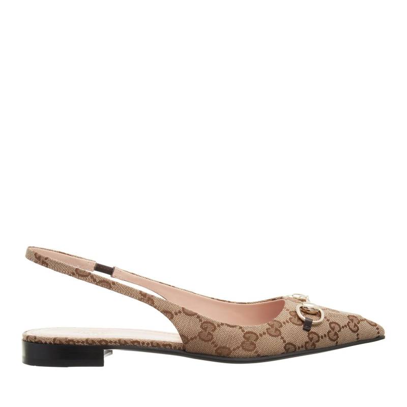Gucci Hohe Schuhe - Erin Ballet Slingback - Gr. 36,5 (EU) - in Beige - für Damen von Gucci