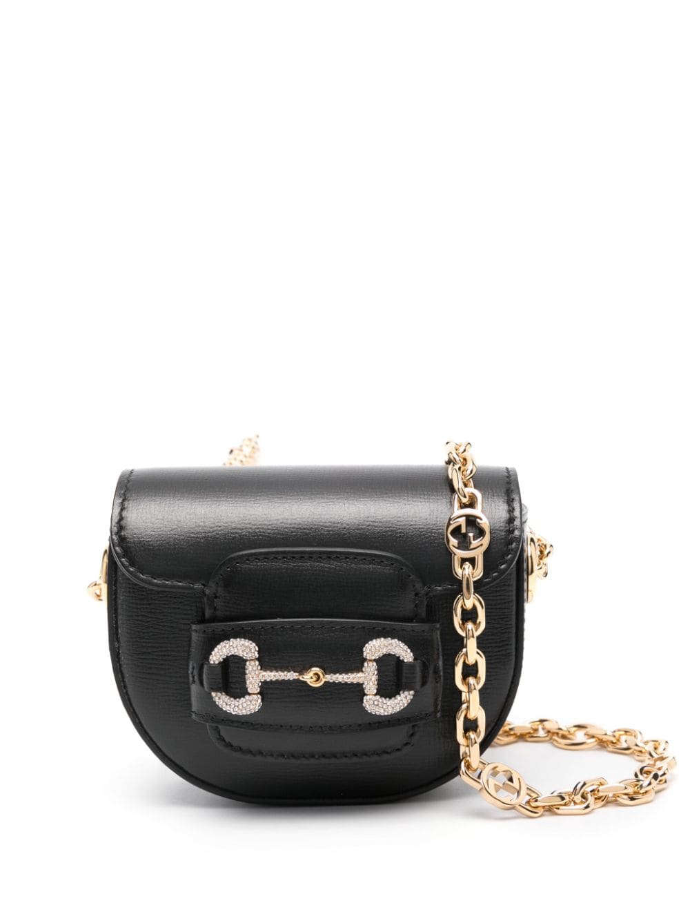 Gucci Horsebit 1955 rounded belt bag - Black von Gucci