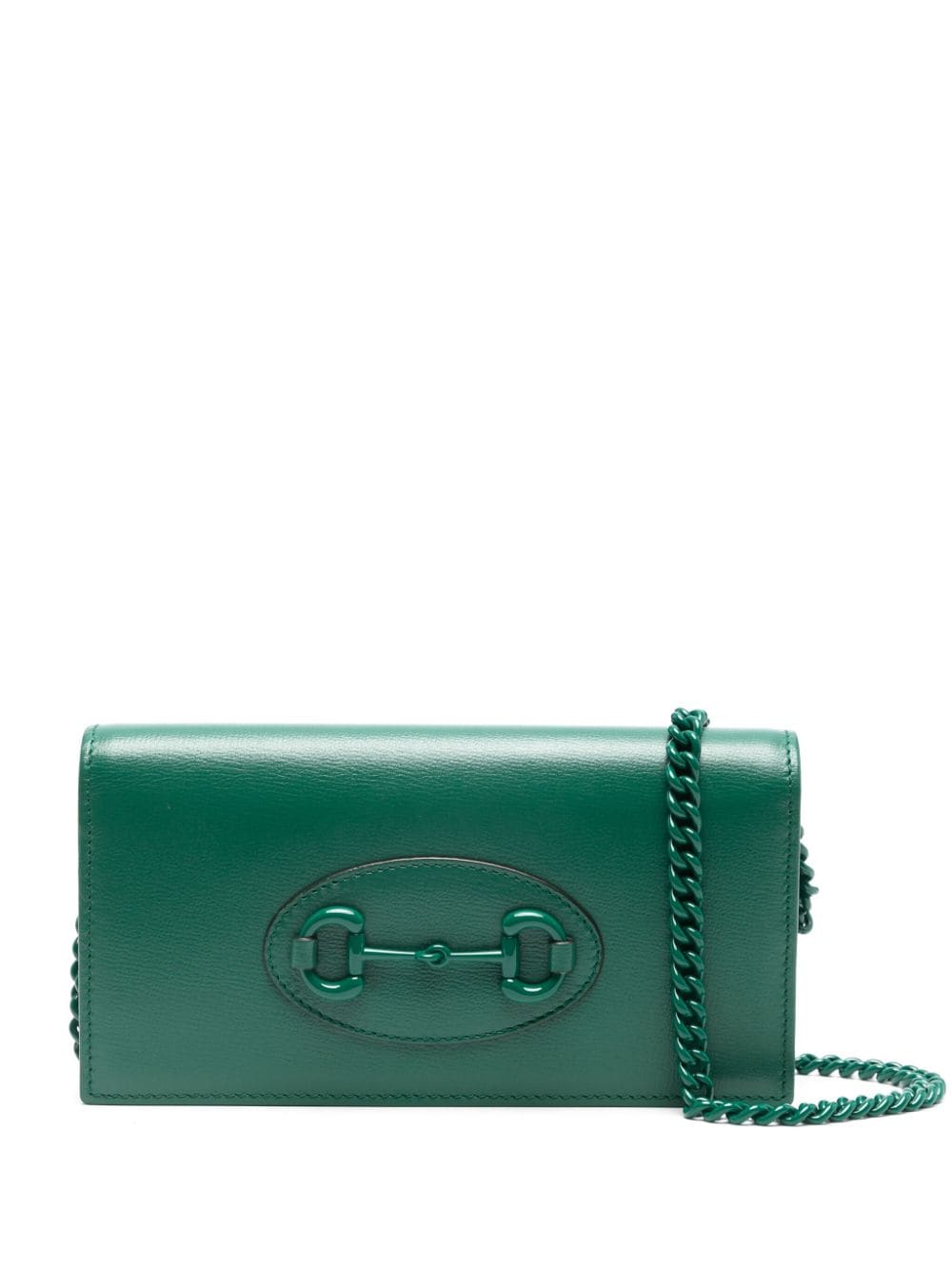 Gucci Horsebit 1955 leather chain wallet - Green von Gucci