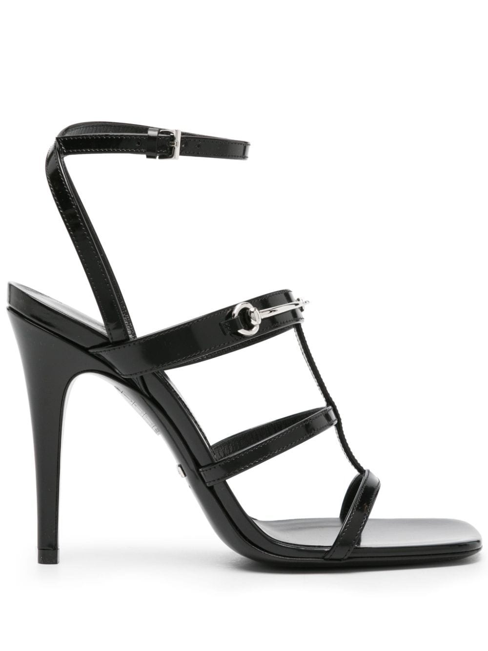 Gucci Horsebit 105mm strappy leather sandals - Black von Gucci