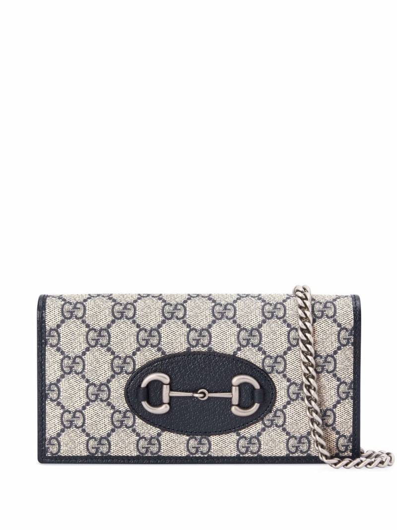 Gucci Horsebit-detail GG-canvas purse - Blue von Gucci