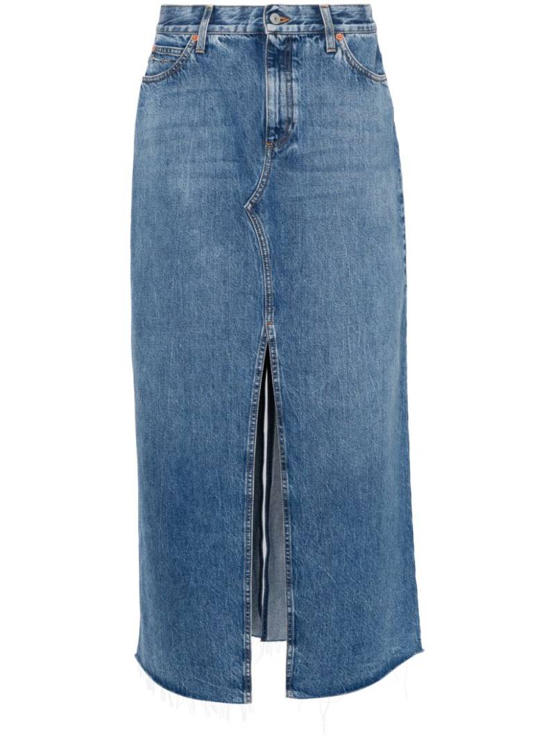 Gucci Horsebit-detail denim maxi skirt - Blue von Gucci