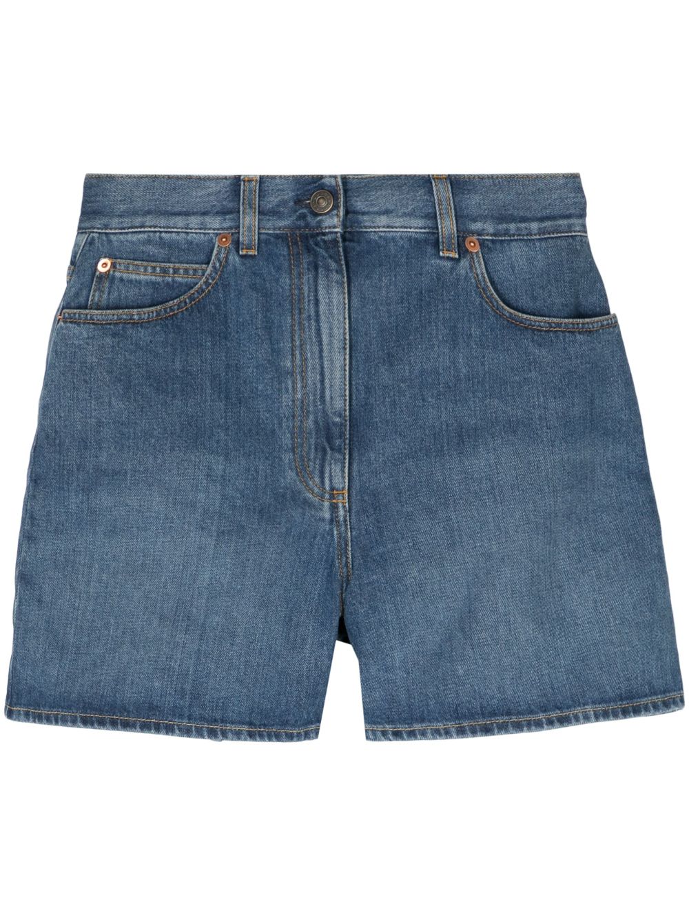 Gucci Horsebit-detail denim shorts - Blue von Gucci