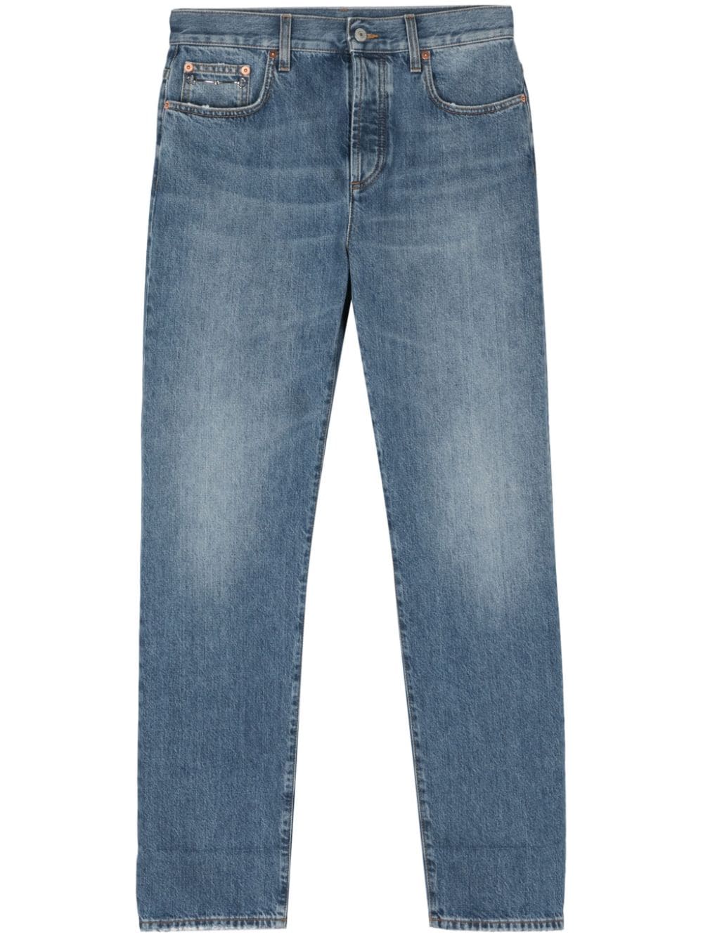 Gucci Horsebit-detail low-rise straight-leg jeans - Blue von Gucci