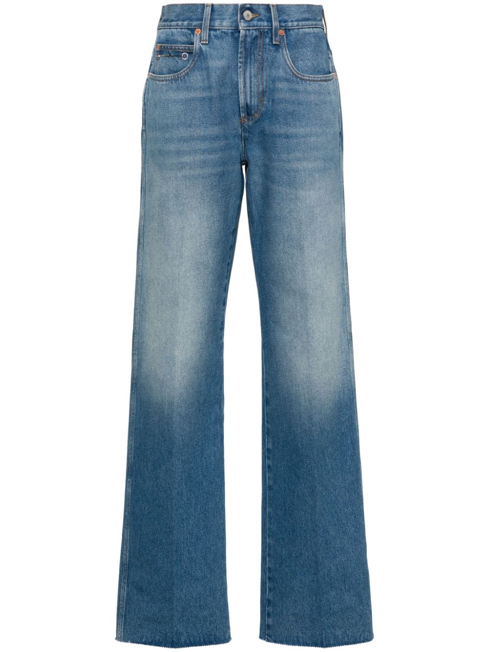 Gucci low-rise wide-leg jeans - Blue von Gucci