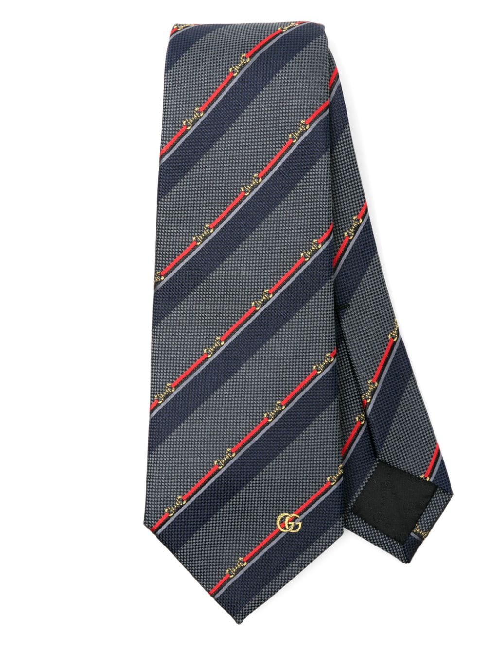 Gucci Horsebit-detail silk tie - Grey von Gucci
