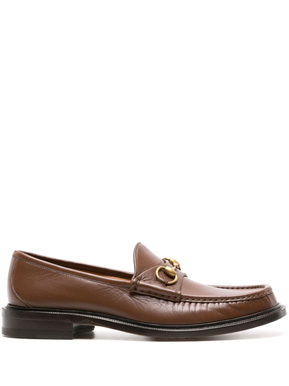 Gucci Horsebit leather loafers - Brown von Gucci