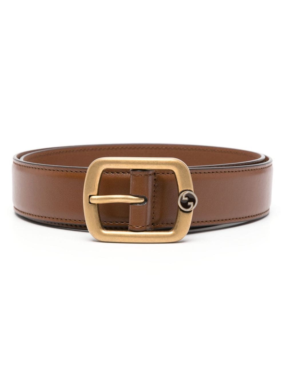 Gucci Interlocking G-bucke detail belt - Brown von Gucci