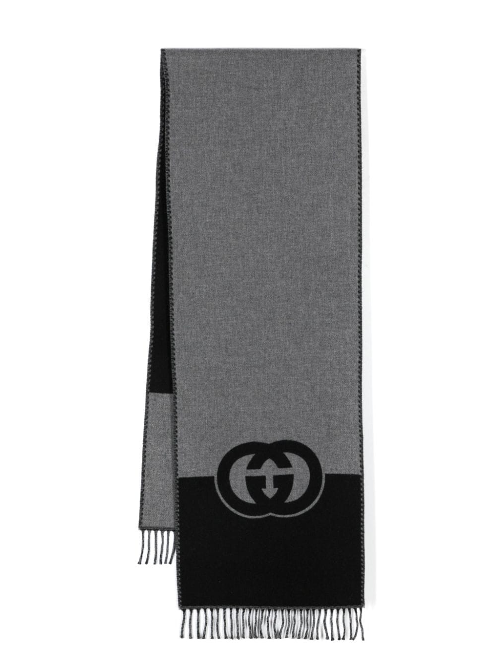 Gucci Interlocking G knitted scarf - Grey von Gucci