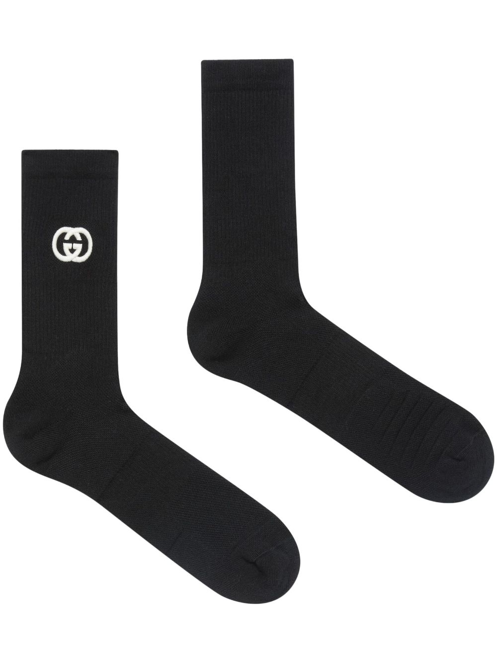 Gucci Interlocking-G cotton ankle socks - Black von Gucci