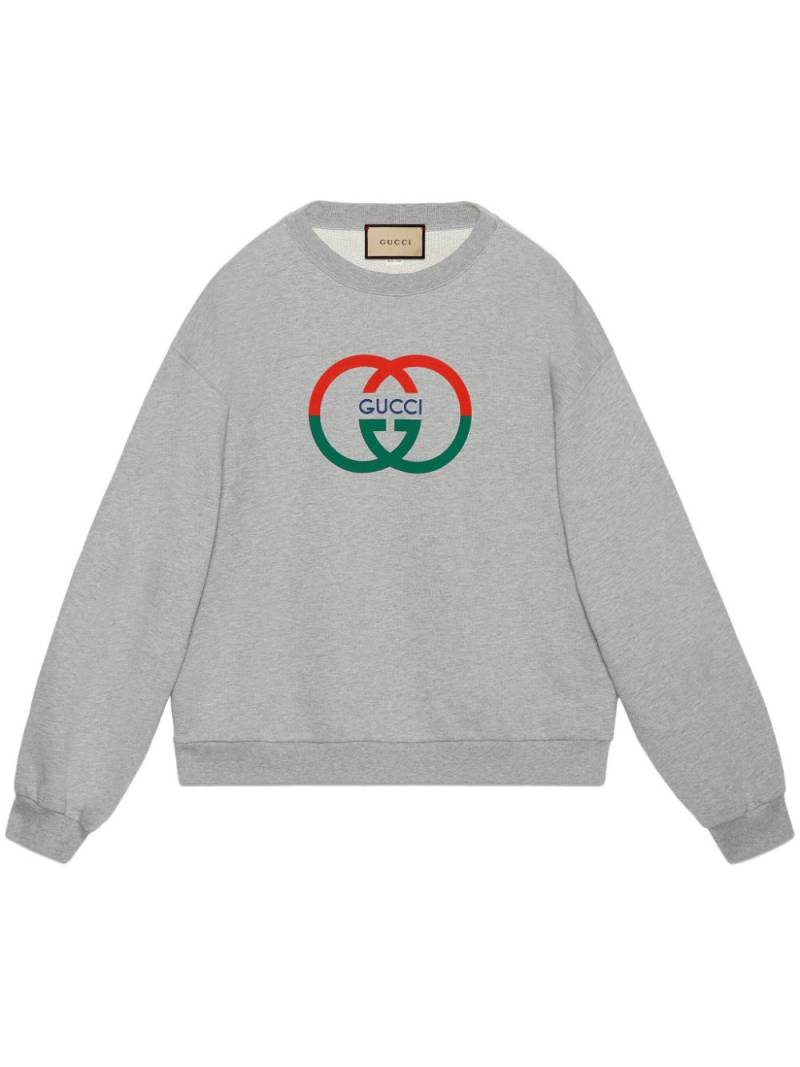 Gucci Interlocking G cotton sweatshirt - Grey von Gucci