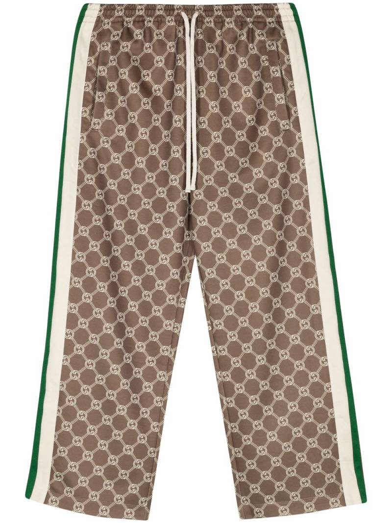 Gucci Interlocking G cropped track pants - Brown von Gucci