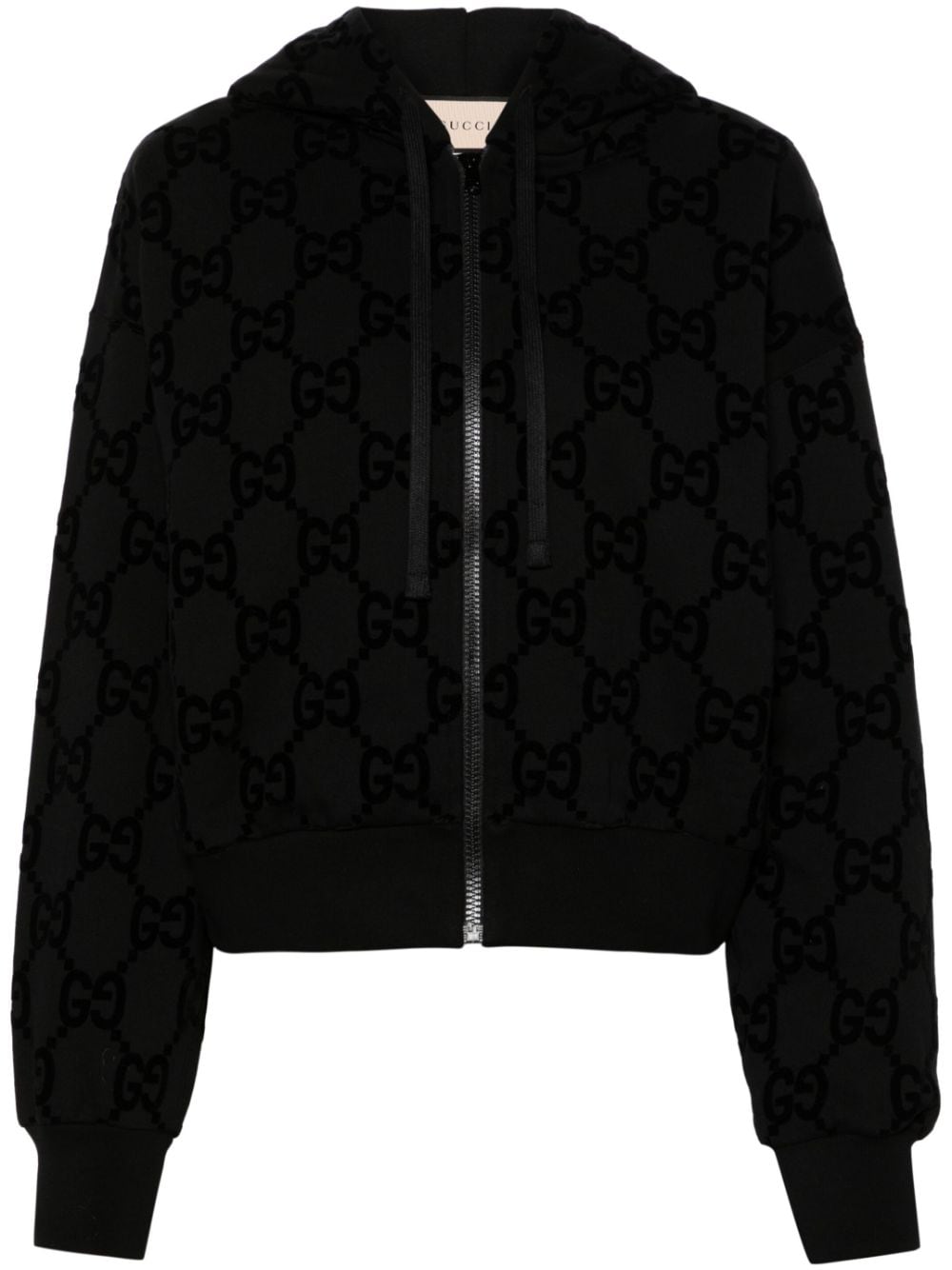 Gucci Interlocking-G cropped hoodie - Black von Gucci
