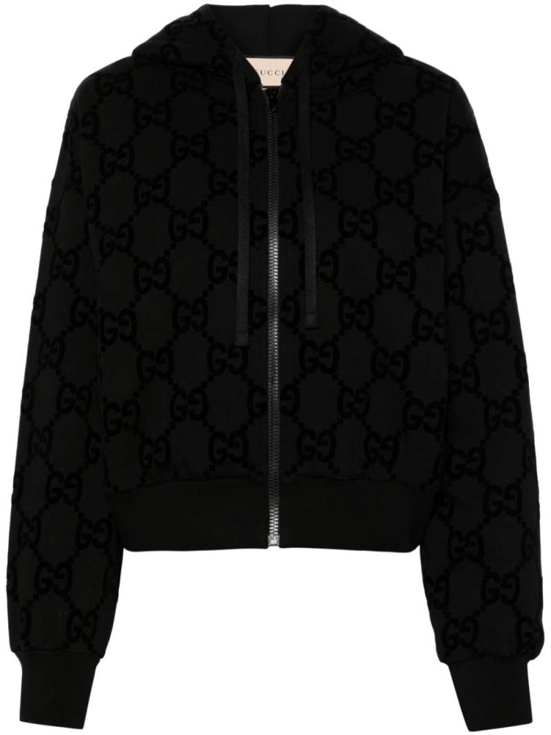 Gucci Interlocking G cropped hoodie - Black von Gucci