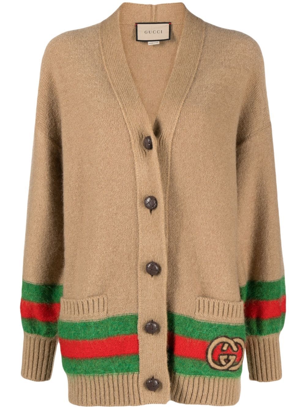 Gucci Interlocking G knitted cardigan - Brown von Gucci