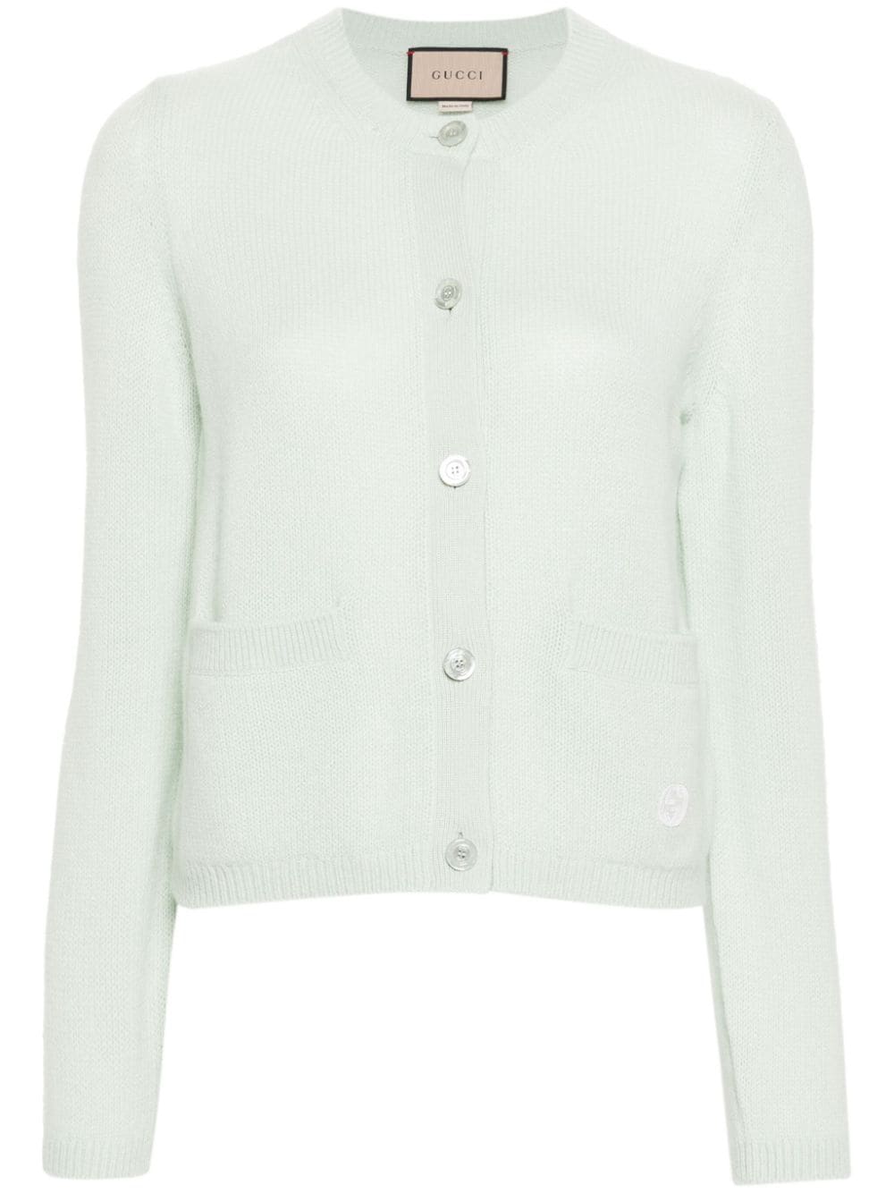 Gucci Interlocking G-patch cashmere cardigan - Green von Gucci