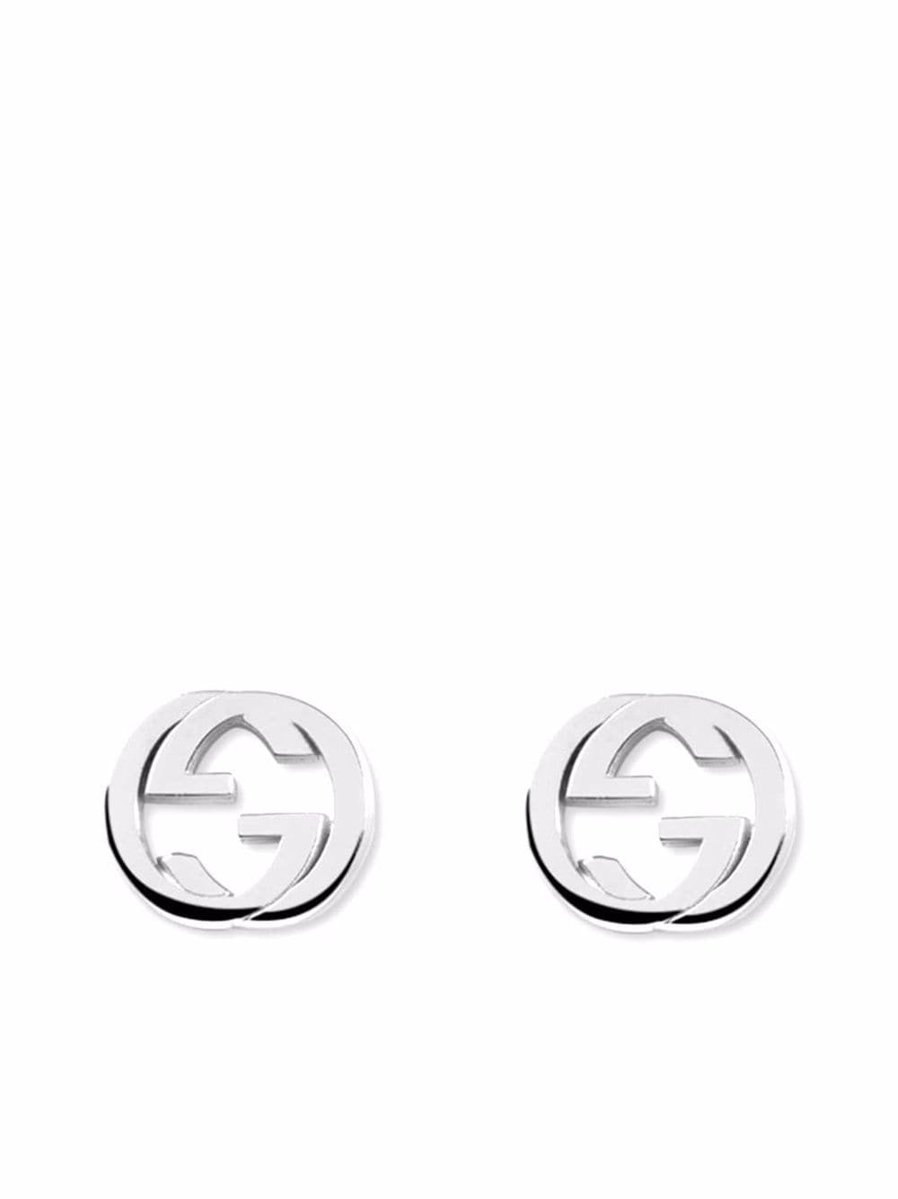 Gucci sterling silver Interlocking G stud earrings - Metallic von Gucci