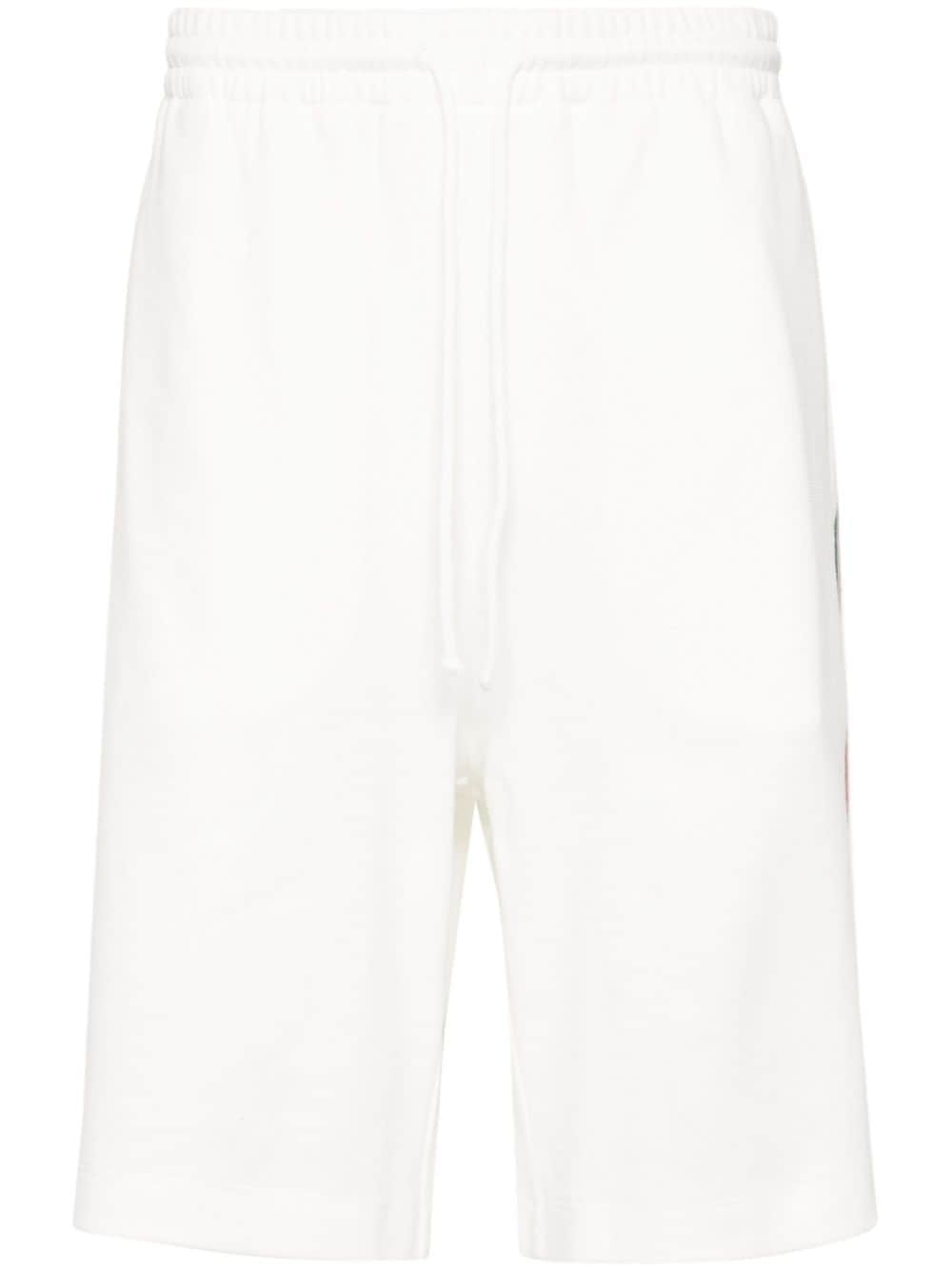 Gucci Web-striped jersey track shorts - White von Gucci