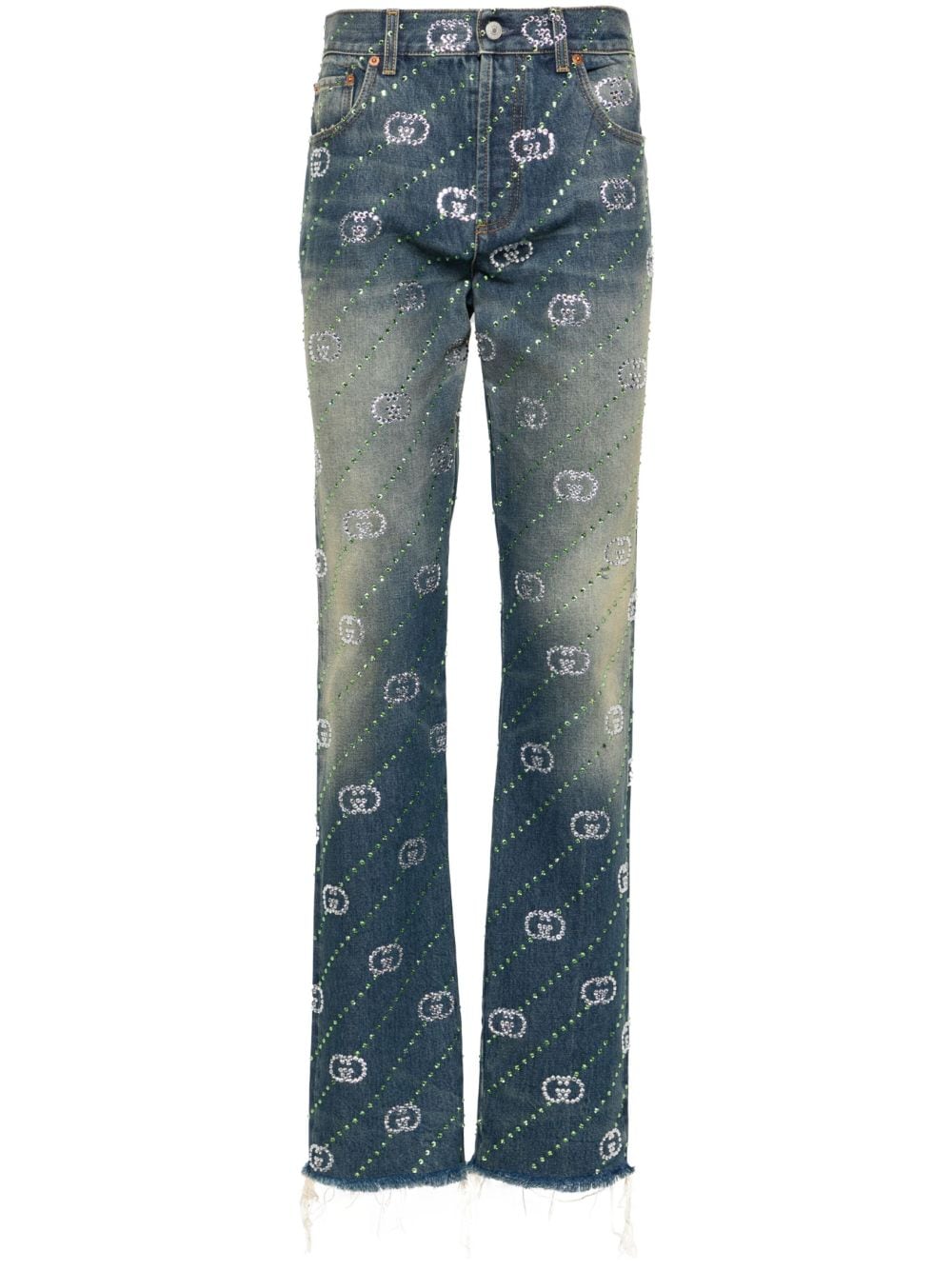 Gucci Interlocking G straight-leg jeans - Blue von Gucci