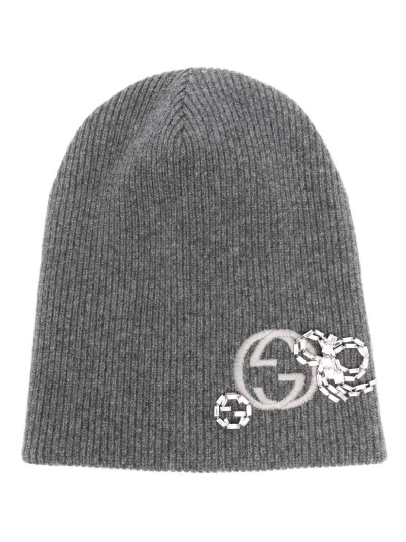 Gucci Interlocking G wool beanie - Grey von Gucci