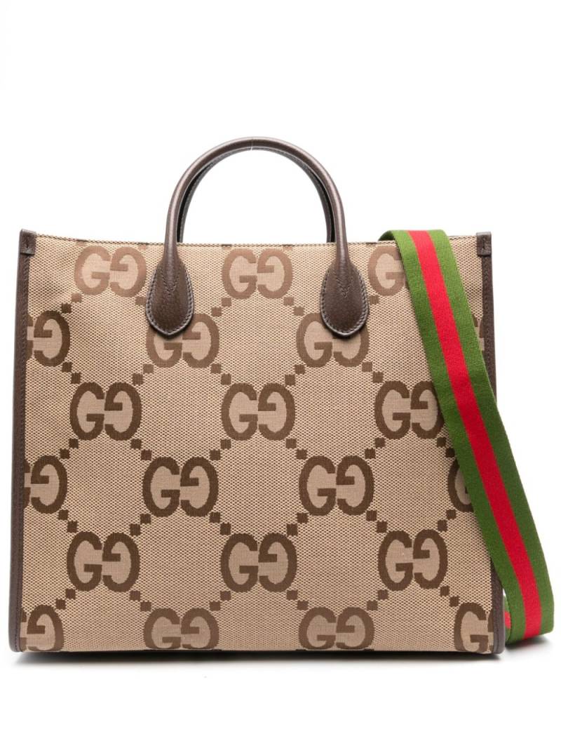 Gucci Jumbo GG tote bag - Brown von Gucci