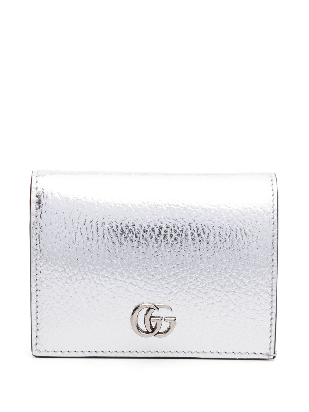 Gucci Petite Marmont metallic wallet - Silver von Gucci