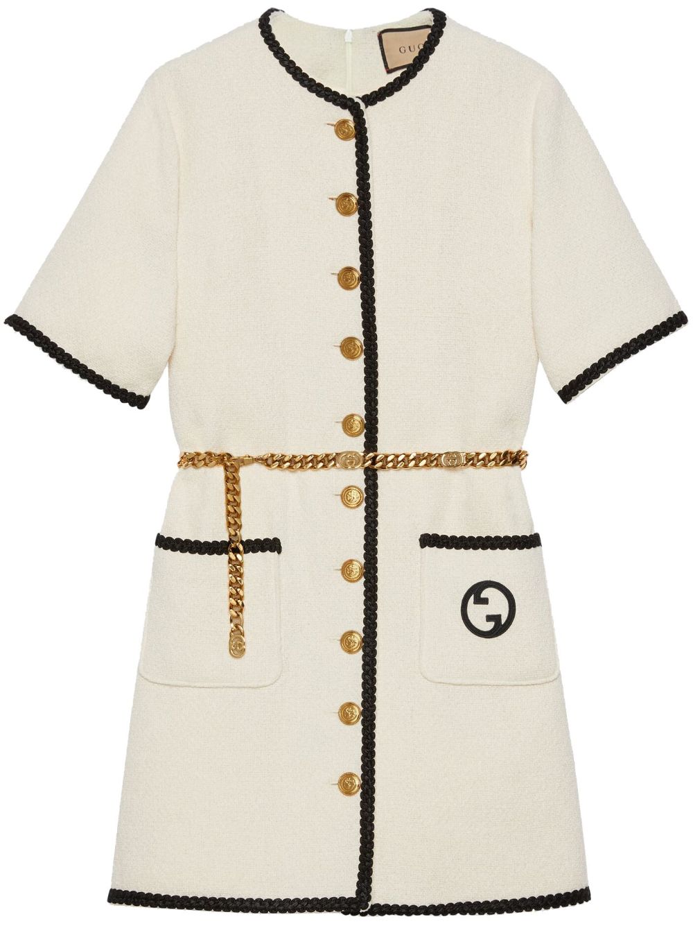 Gucci Retro tweed minidress - White von Gucci