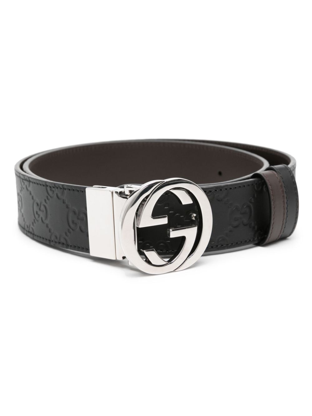 Gucci GG Supreme reversible belt - Black von Gucci