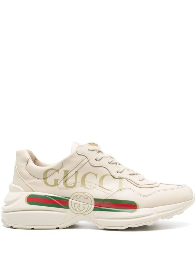 Gucci Rhyton logo-print sneakers - White von Gucci