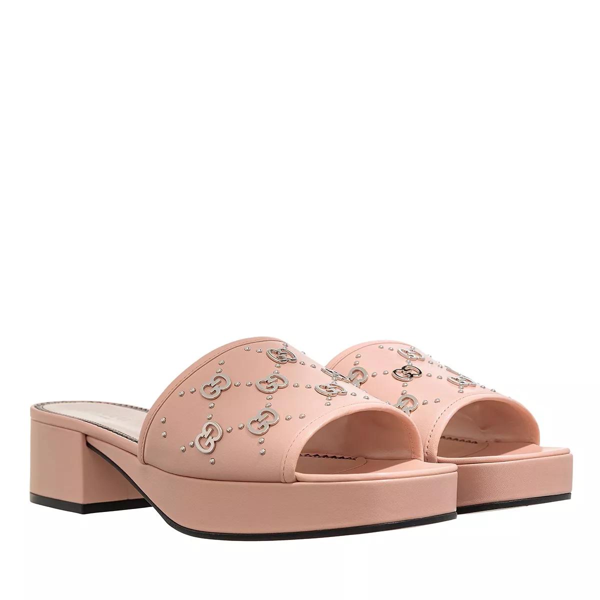 Gucci Sandalen - Interlocking G Slide Sandals - Gr. 40 (EU) - in Rosa - für Damen von Gucci