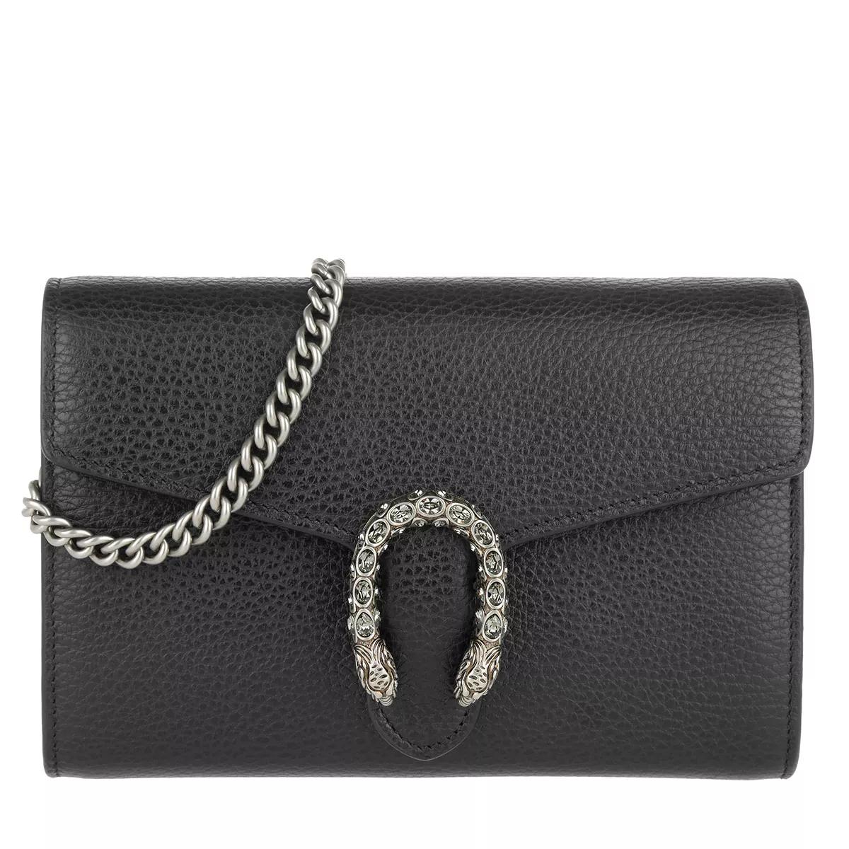 Gucci Schultertasche - Dionysos GG Supreme Leather Crossbody Bag Black - Gr. unisize - in Schwarz - für Damen von Gucci