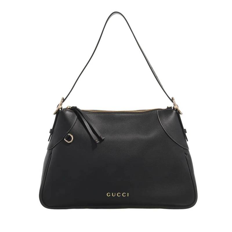Gucci Schultertasche - GG Emblem Shoulder Bag - Gr. unisize - in Schwarz - für Damen von Gucci