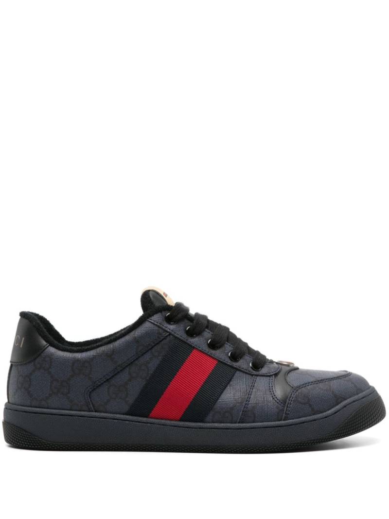 Gucci Screener GG Supreme leather sneakers - Blue von Gucci