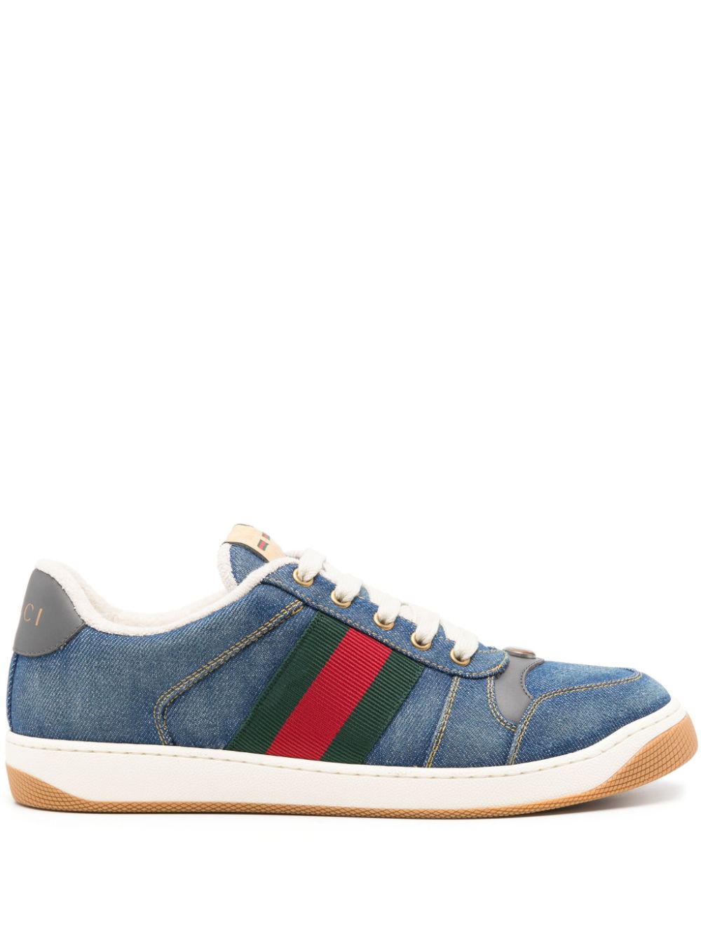 Gucci Screener denim sneakers - Blue von Gucci