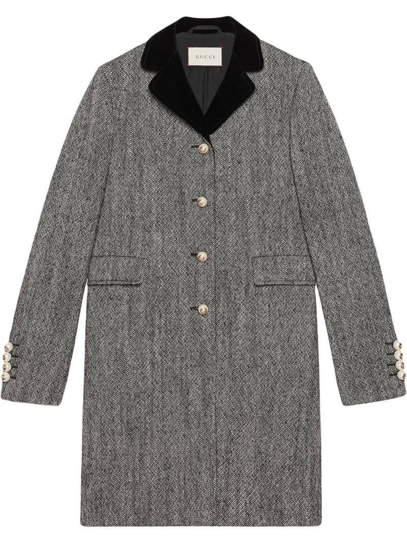 Gucci Single-breasted wool coat - Grey von Gucci