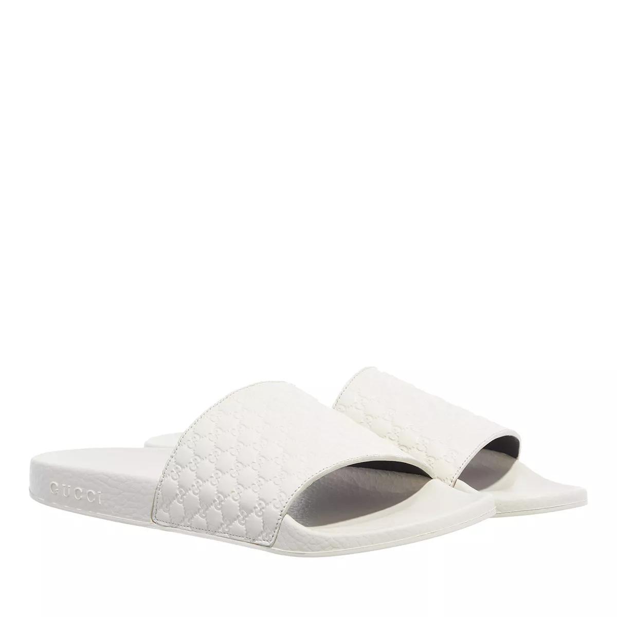 Gucci Slipper & Pantoletten - Wmns Micro Guccissima Slide - Gr. 38 (EU) - in Creme - für Damen von Gucci