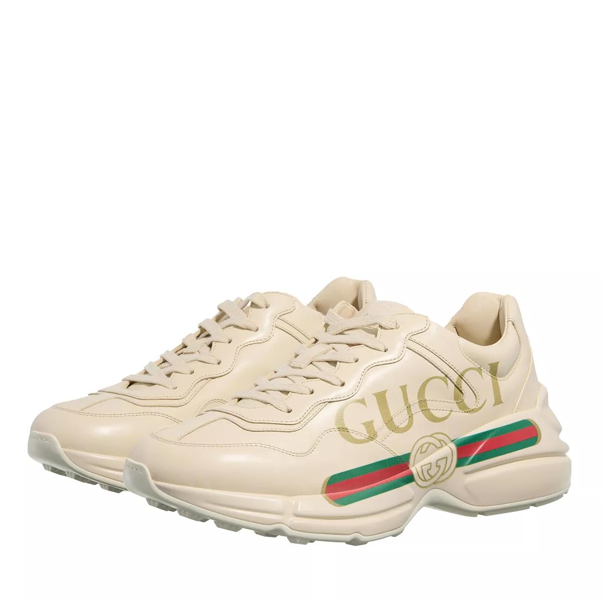 Gucci Sneakers - Rhyton Gucci Logo Sneaker Leather - Gr. 40 (EU) - in Weiß - für Damen von Gucci