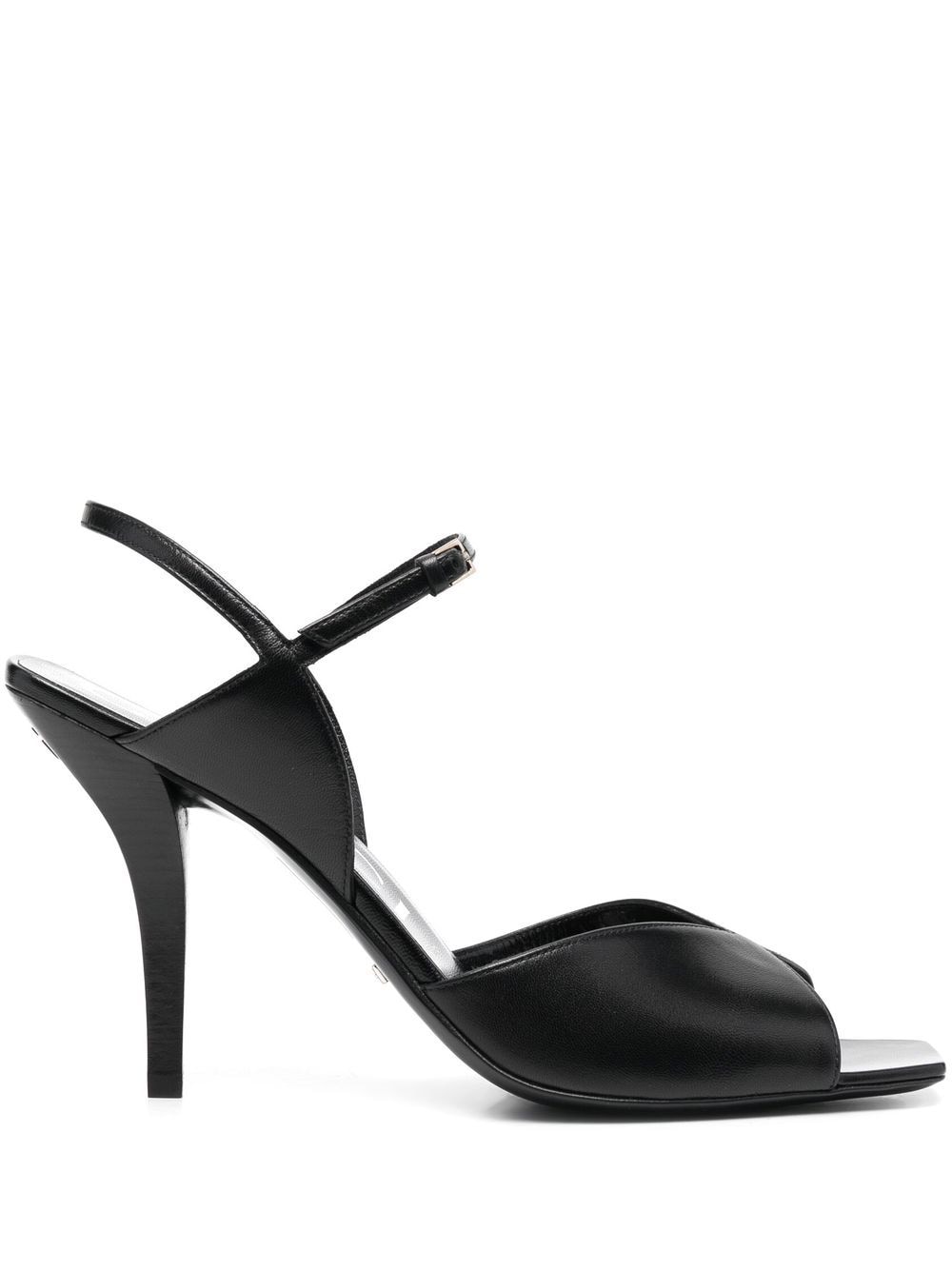 Gucci Square G 105mm slingback sandals - Black von Gucci