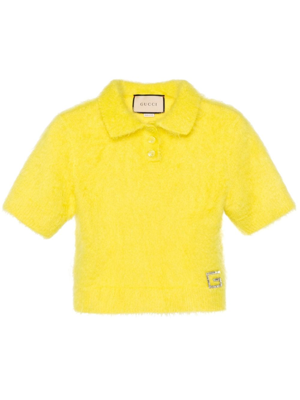 Gucci Square G-embellished polo top - Yellow von Gucci