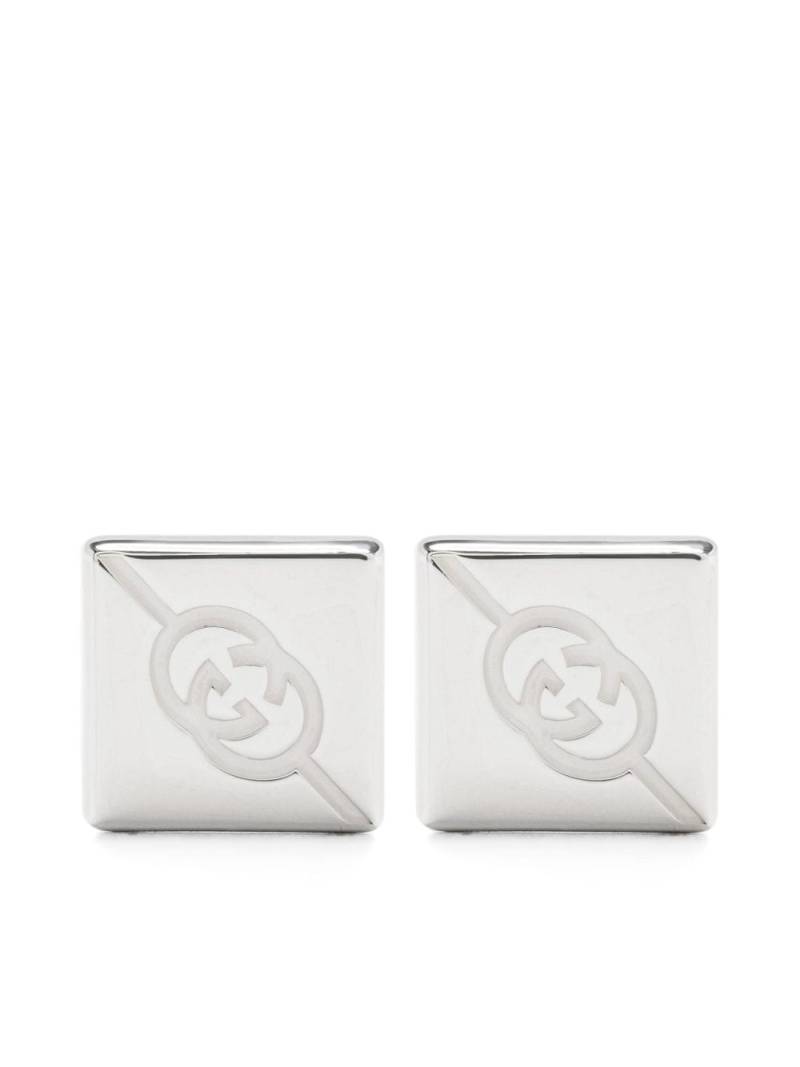 Gucci Square Interlocking G stud earrings - Silver von Gucci