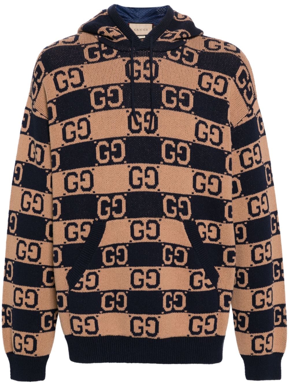 Gucci GG Supreme-jacquard hoodie - Brown von Gucci