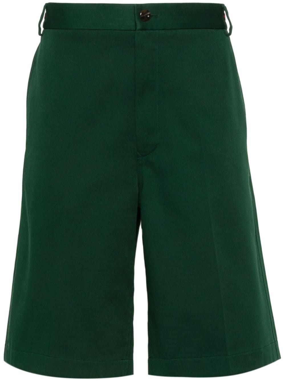 Gucci Sylvie Web-detailed bermuda shorts - Green von Gucci