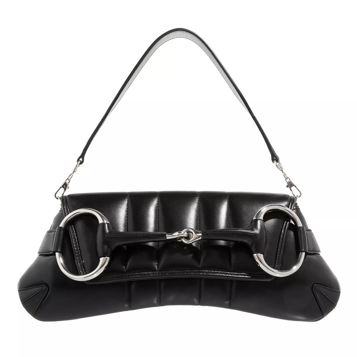 Gucci Umhängetasche - Horsebit Chain Medium Shoulder Bag - Gr. unisize - in Schwarz - für Damen von Gucci