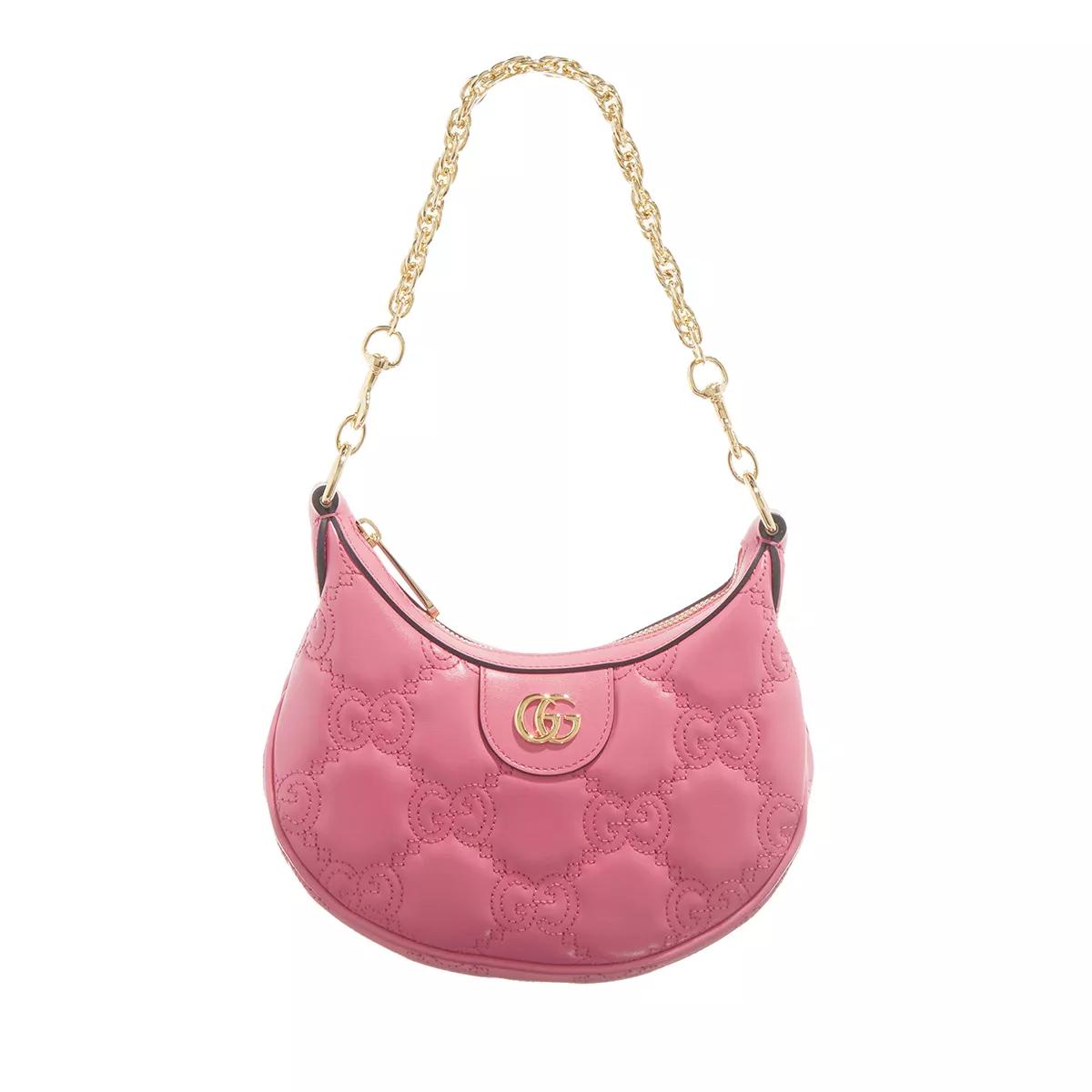 Gucci Umhängetasche - Mini GG Shoulder Bag Matelassé Leather - Gr. unisize - in Rosa - für Damen von Gucci