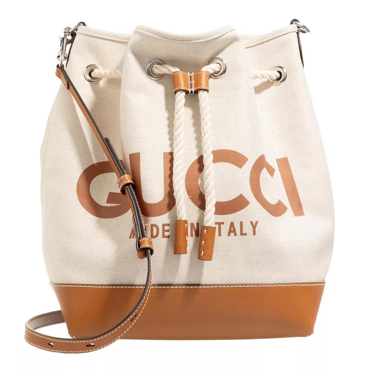 Gucci Umhängetasche - Small Shoulder Bag With Gucci Print - Gr. unisize - in Beige - für Damen von Gucci