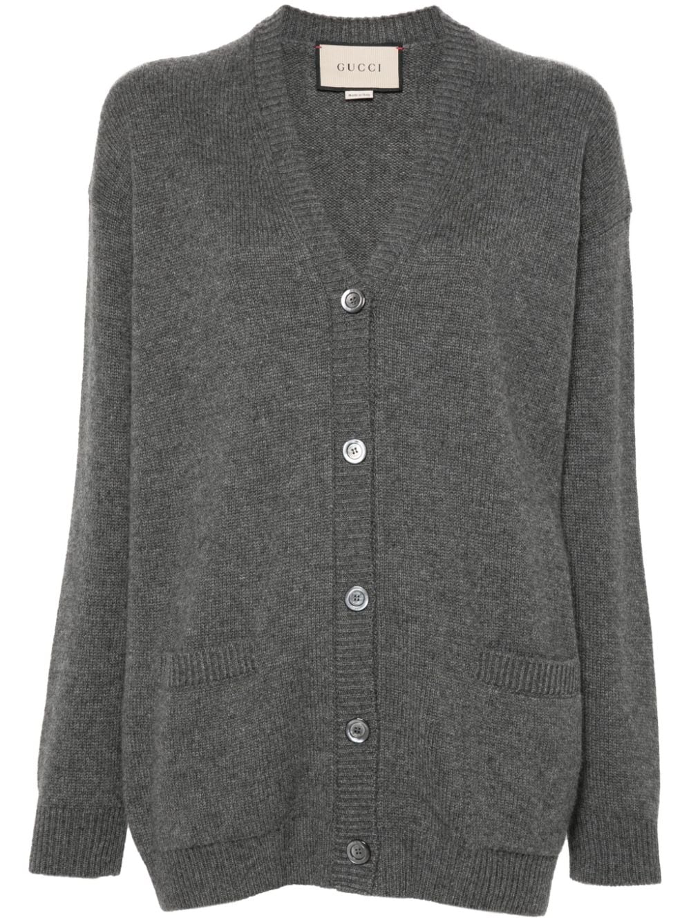 Gucci V-neck cashmere cardigan - Grey von Gucci