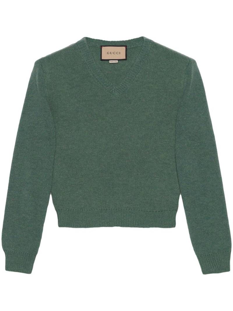 Gucci V-neck wool jumper - Green von Gucci