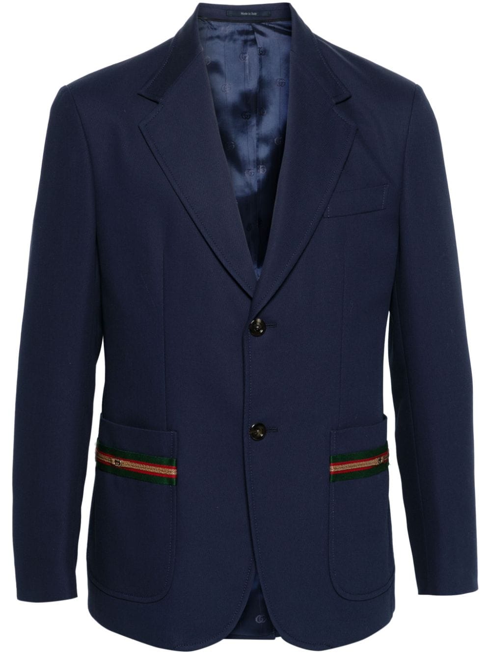 Gucci Web Stripe-embellished blazer - Blue von Gucci